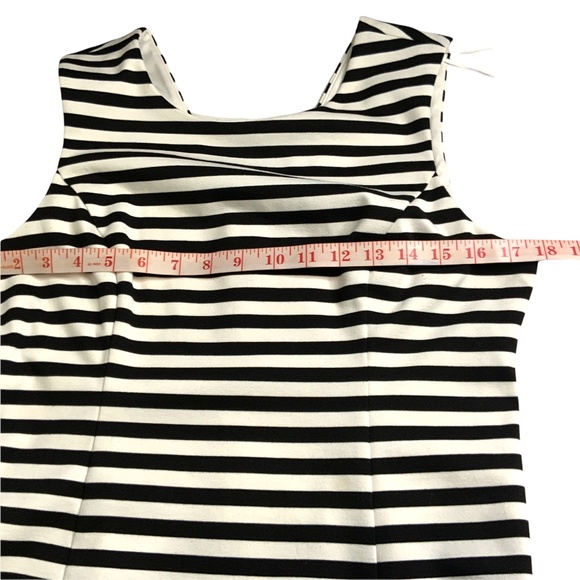 Black and White Striped Sleeveless Dress - Picture 4 of 6